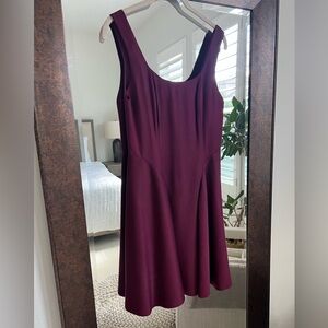 Alice and Olivia Burgundy Sleeveless Dress